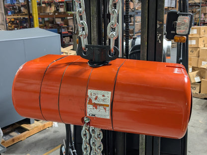 CM Lodestar Electric Chain Hoist 1 Ton Capacity 10 Ft Lift 16 FPM 110v 3522CF