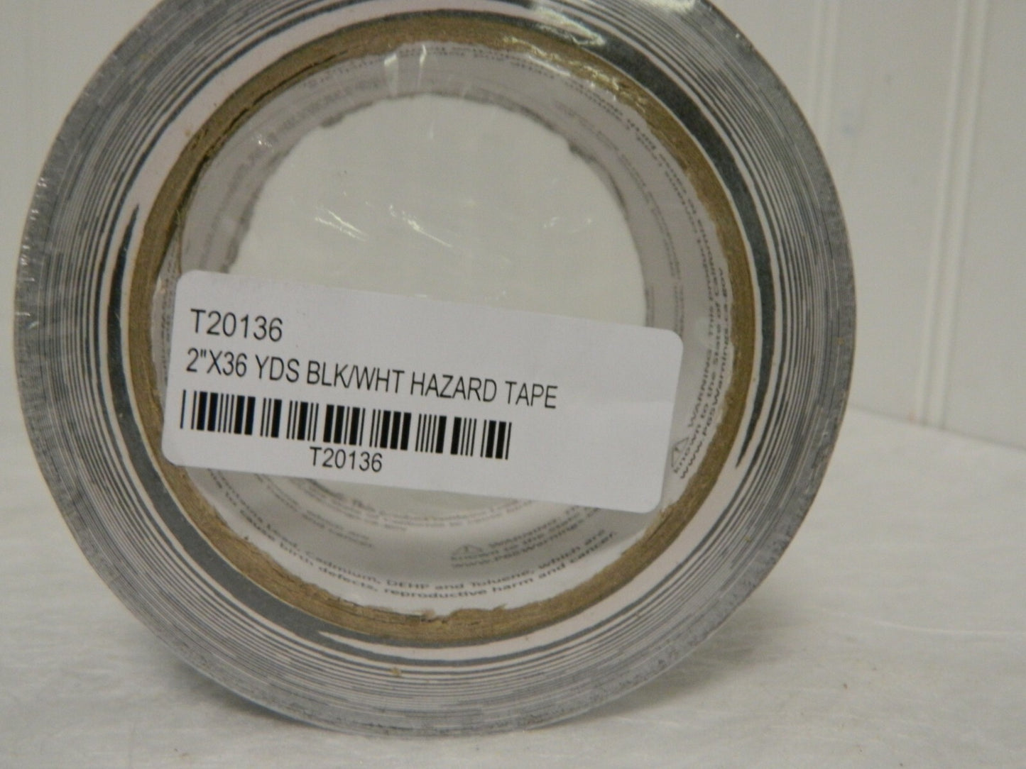 NMC 2" x 108' Vinyl Floor &amp; Egress Tape 0.0508 mil Black &amp; Whi