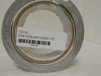NMC 2" x 108' Vinyl Floor &amp; Egress Tape 0.0508 mil Black &amp; Whi