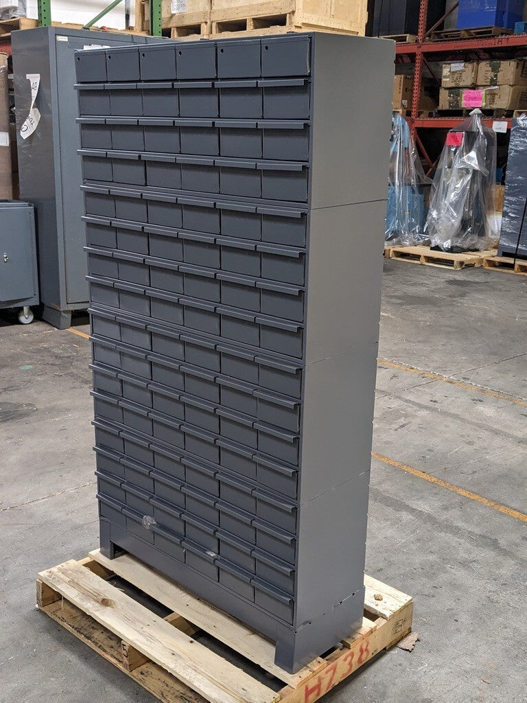 Durham Bin Storage Cabinet 96 Drawer 62 x 34 x 12 Steel Gray 022-95