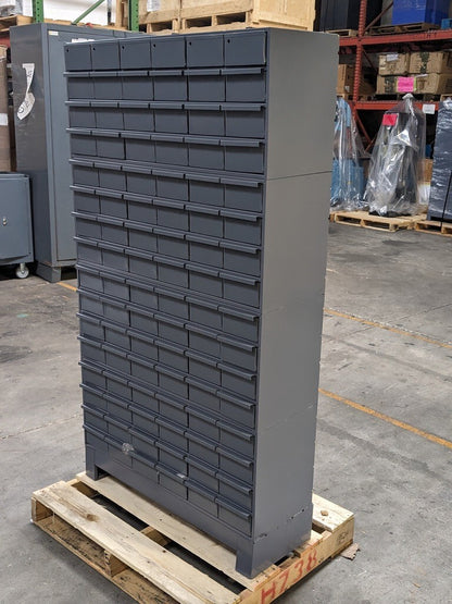 Durham Bin Storage Cabinet 96 Drawer 62 x 34 x 12 Steel Gray 022-95