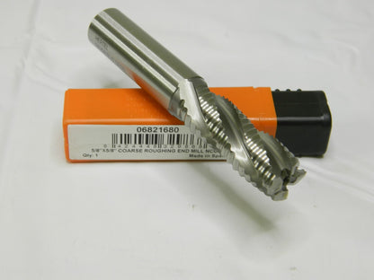 HERTEL Square End Mill: 5/8 Dia, 4 FL, 1-5/8 LOC, Cobalt, 30 ° Helix 06821680
