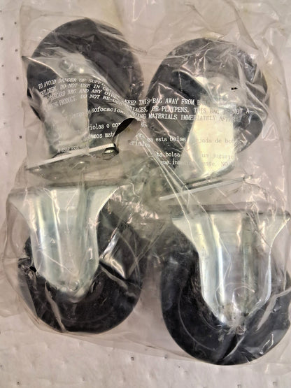 Kennedy Tool Case Caster Set 4pk 2" Wide 6" High Steel & Rubber 80837