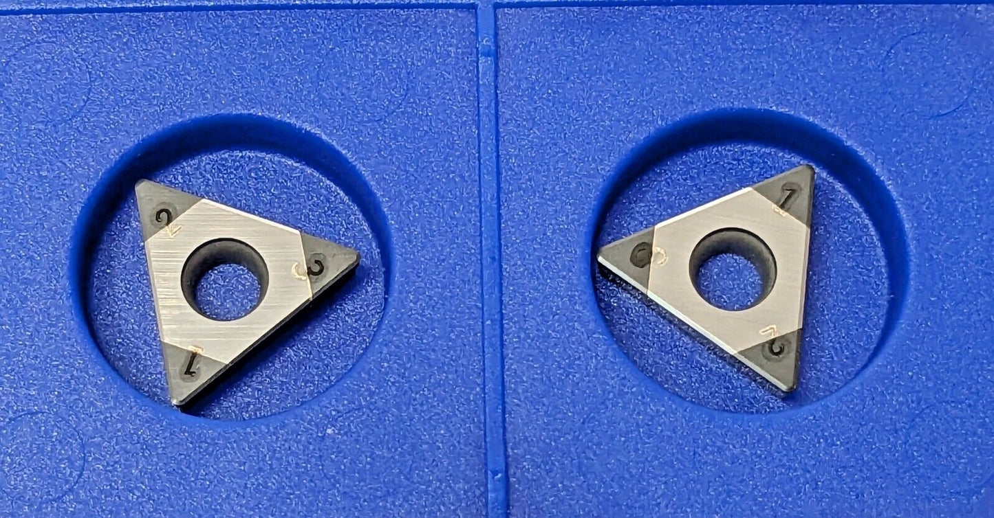 Seco PCBN Turning Inserts TCGW21.51S-00820-L1-C CBN200 QTY 2 02649622
