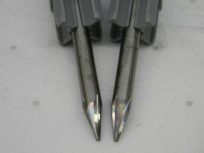 HARVEY TOOL 2-1/2 OAL Solid Carbide Chamfer Mill 4FL QTY 2 876415