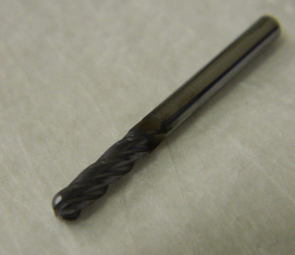 Metal Removal Ball End Mill 1/8" x 1/8" x 1/2" x 1-1/2" 4 Fl