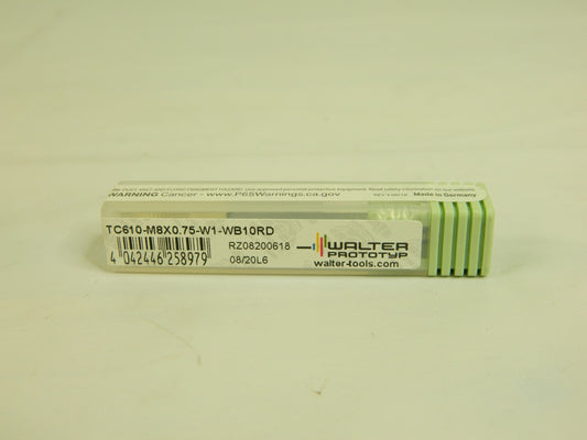 Walter SC Helical Flute Thread Mill TC610-M8x0.75-W1-WB10RD 6589135