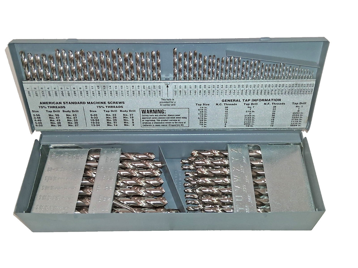 Titan USA Jobber Length Drill Bit Set 115 Pc #60 to #1 Letter A to Z MS99044