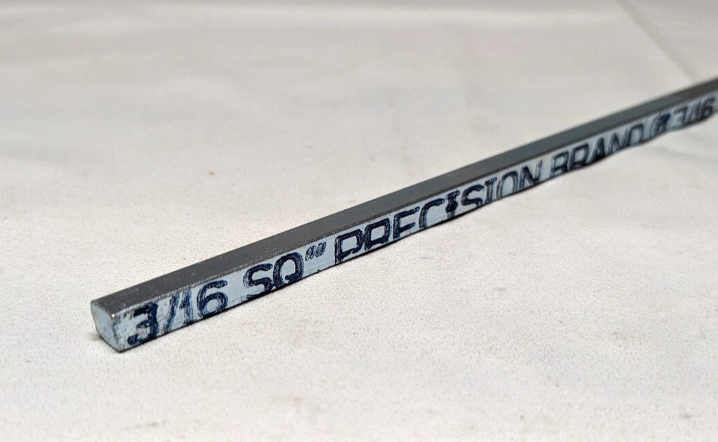 Precision Brand Key Stock  3/16" SQ x 12" Long Zinc-Plated Steel  *QTY 6*  14200