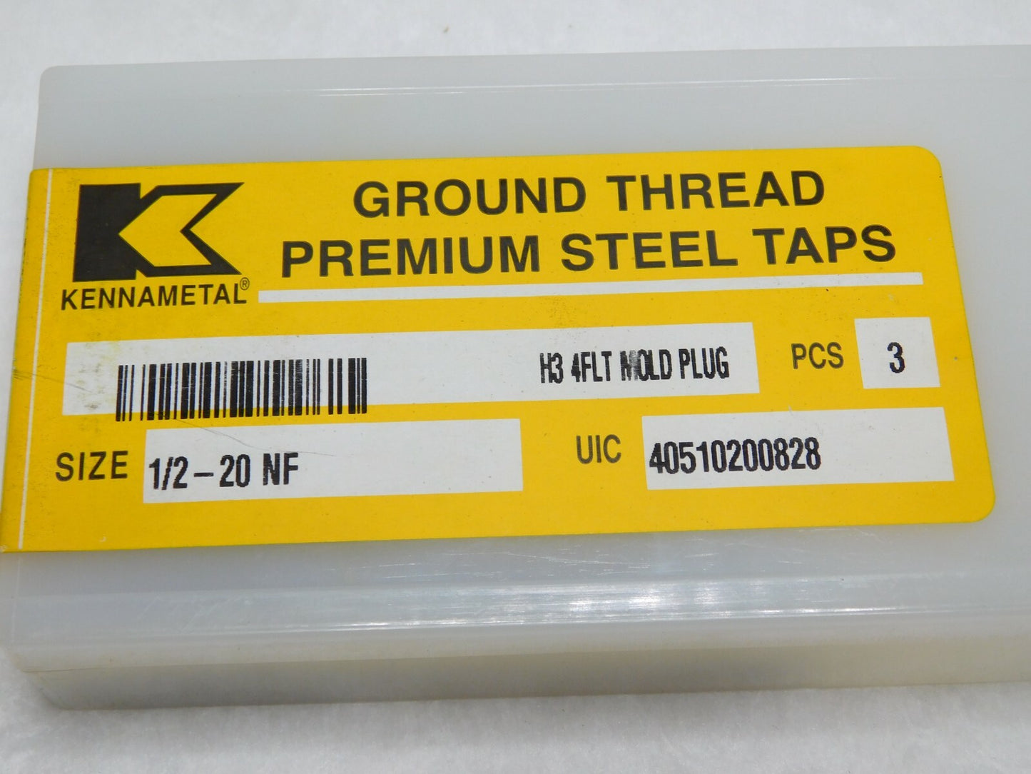 PACK of 3 Kennametal Machine Taps HSSE C12 1/2"-20 UNF GH3 4FL 1434565