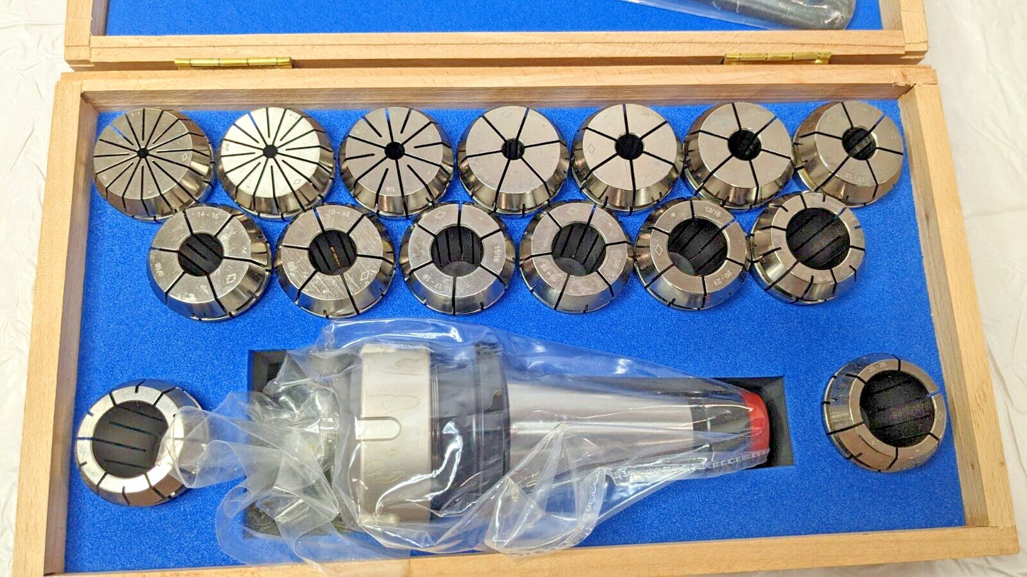 Iscar ER Collet Chuck Set 0.12" to 1.025" Collet Size KIT ISO40 15 ER4