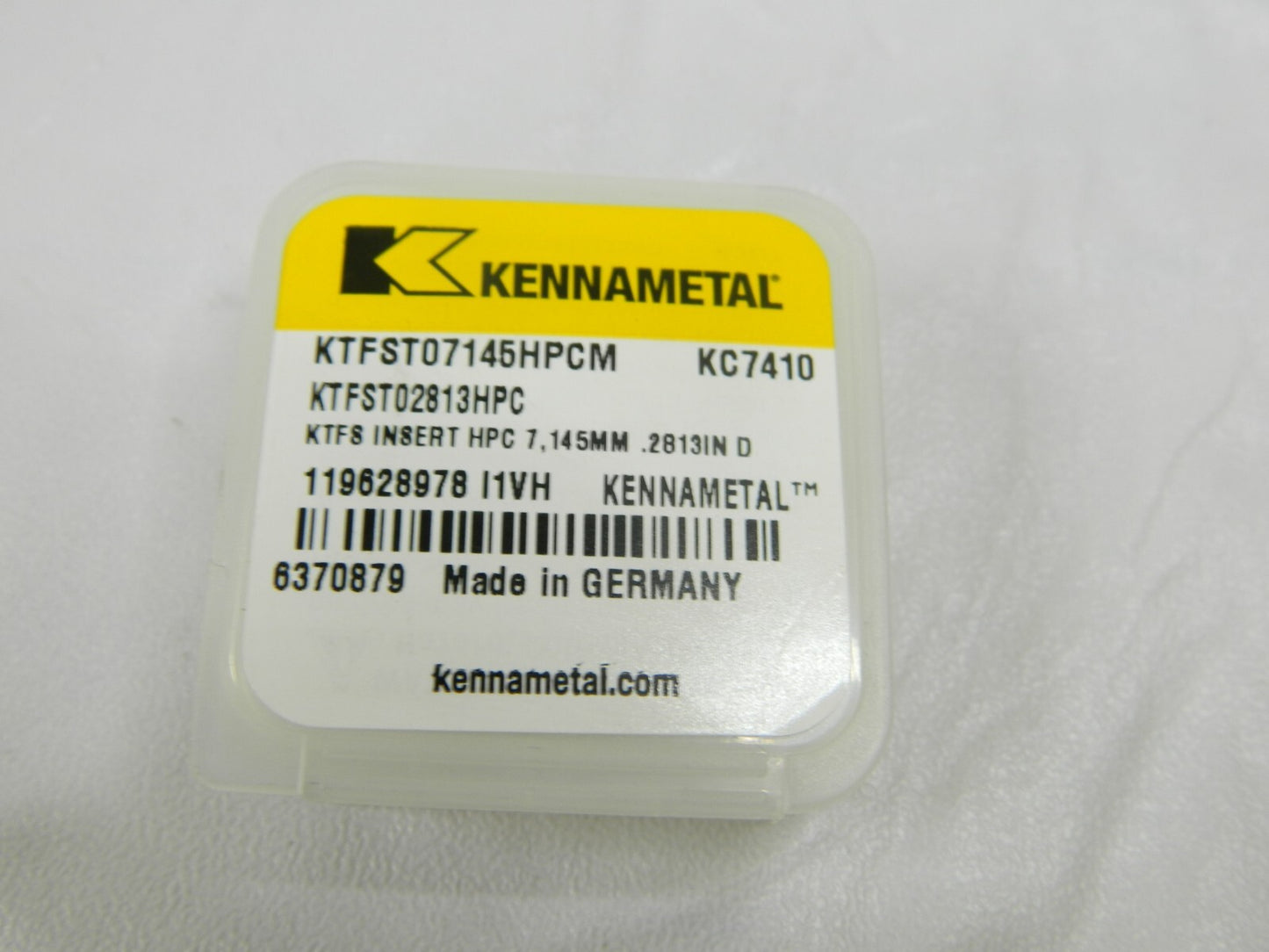 KENNAMETAL KTFST02813HPC KC7410 Carbide Replaceable Tip Drill Qty 2 6370879