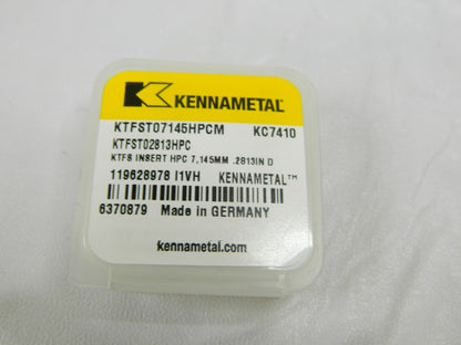 KENNAMETAL KTFST02813HPC KC7410 Carbide Replaceable Tip Drill Qty 2 6370879
