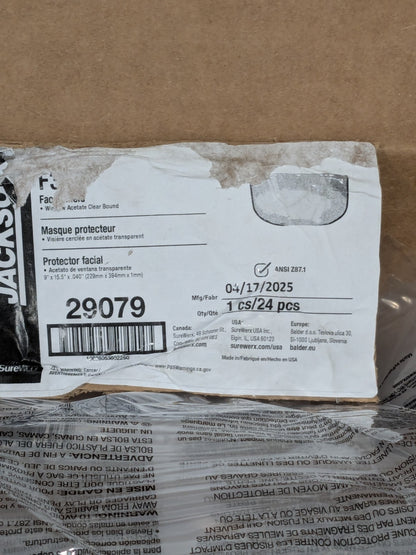 (24 Pack) Jackson Safety F30 Bound Acetate Face Shield 29079