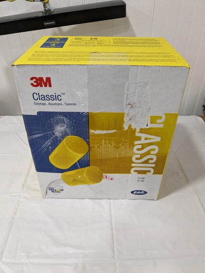 3M Ear Plugs: Cylinder, 29 dB NRR, Gen Purpose, Uncorded Qty 1000 312-1082