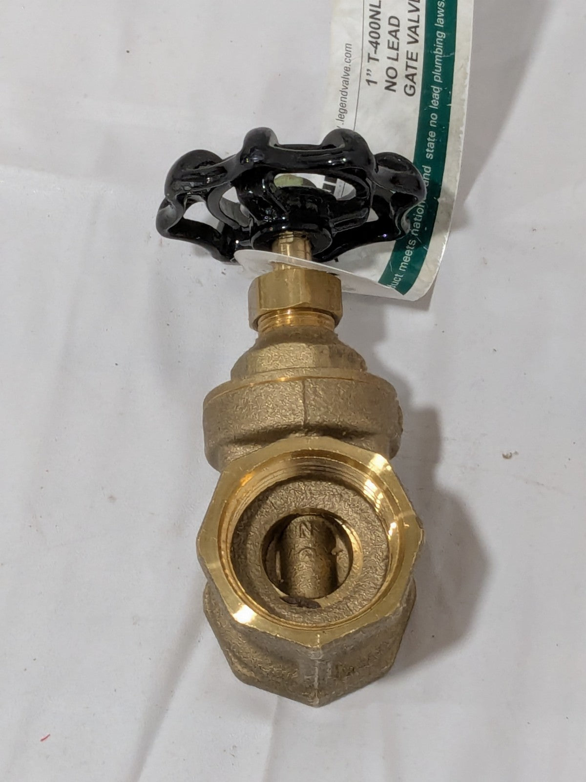 Legend Gate Valve: 1" Pipe, FNPT x FNPT, Brass 104-465NL