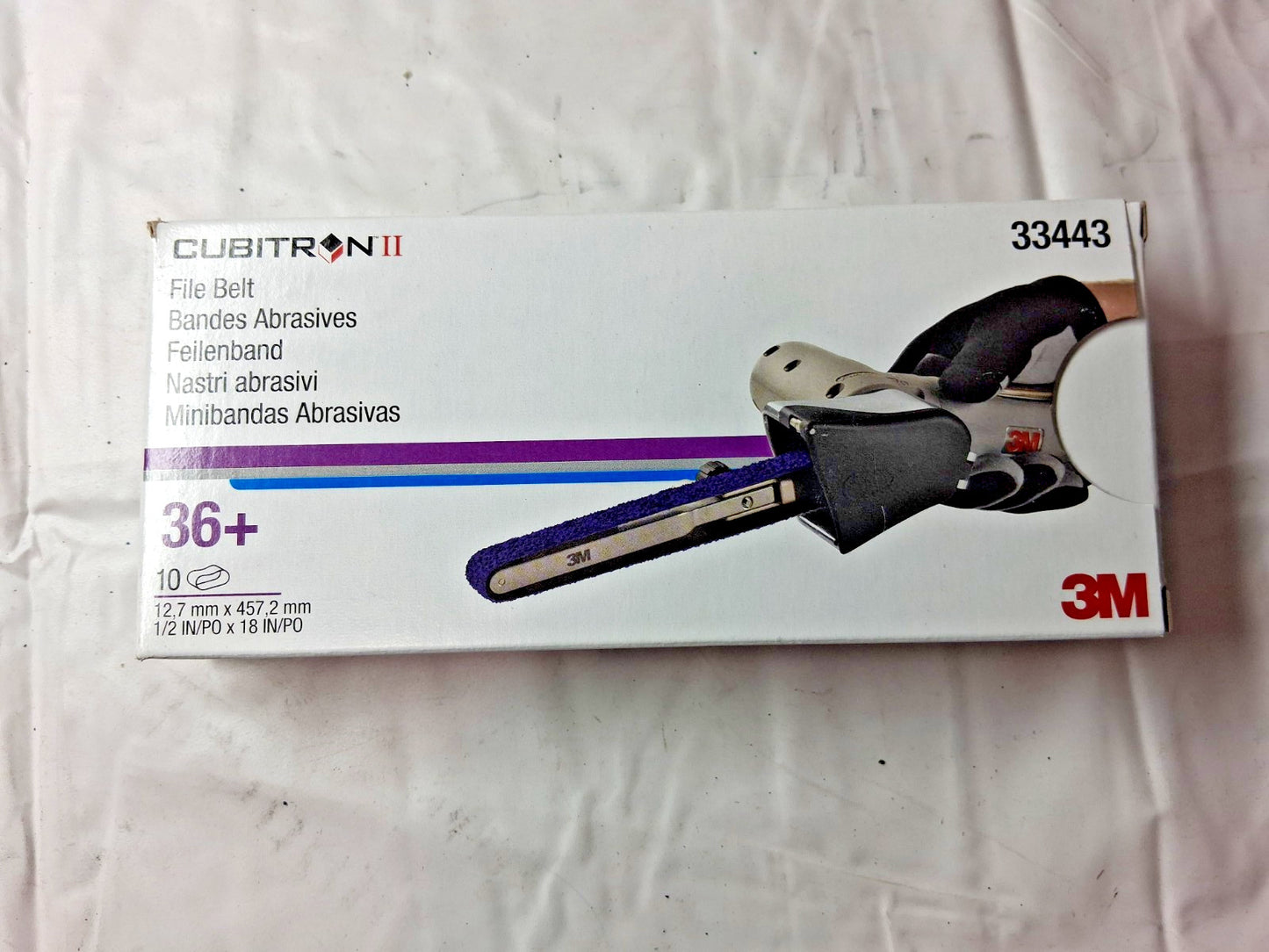 Cubitron 3M 33439 II File Belt QTY10 10mm x 330mm 60+ Grade 33443