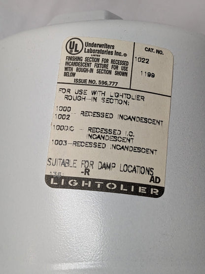 Lightolier 5" Aperture Baffle Eyeball Reflector Trim  1022