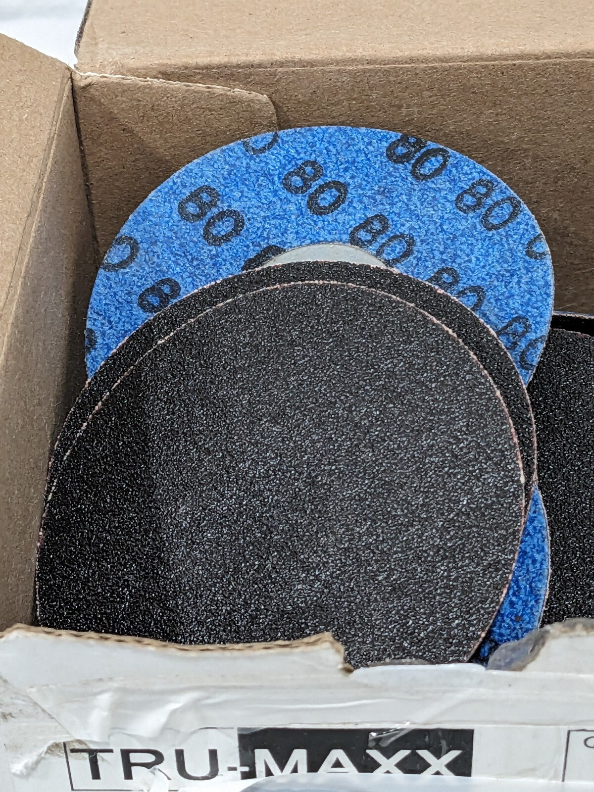 TRU-MAXX Quick-Change Disc: TS, 3" Dia, 80 Grit, AO, Coated Qty 50 69957323822