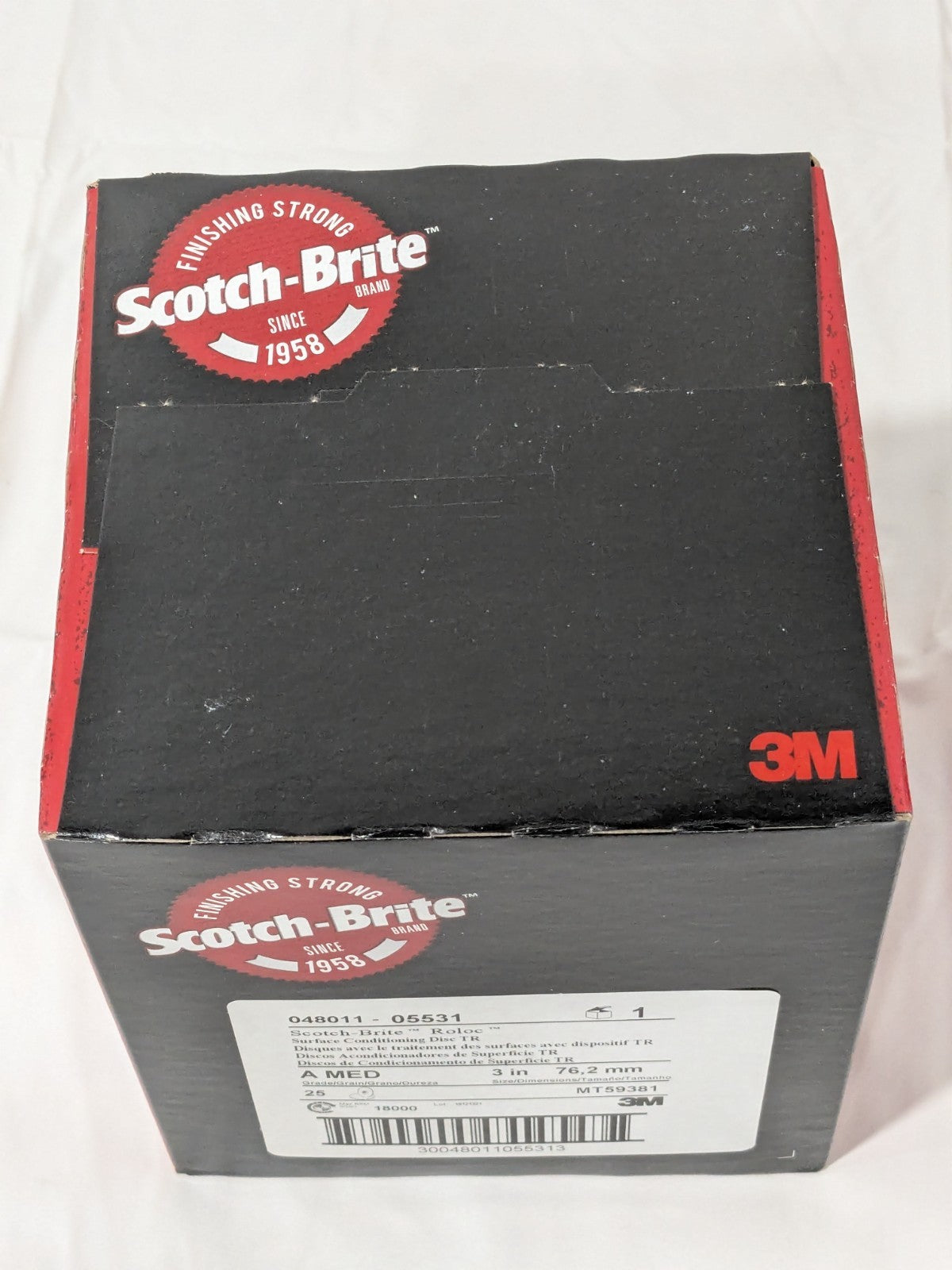 3M Quick-Change Disc: Roloc TR, 3" Dia, Aluminum Oxide Box of 25 7000000755