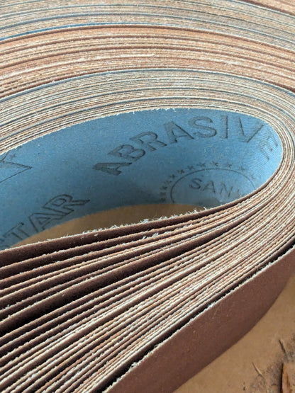 Abrasive Belt: 2" Wide, 132" OAL, 400 Grit, Aluminum Oxide Qty 25 V89400J020132