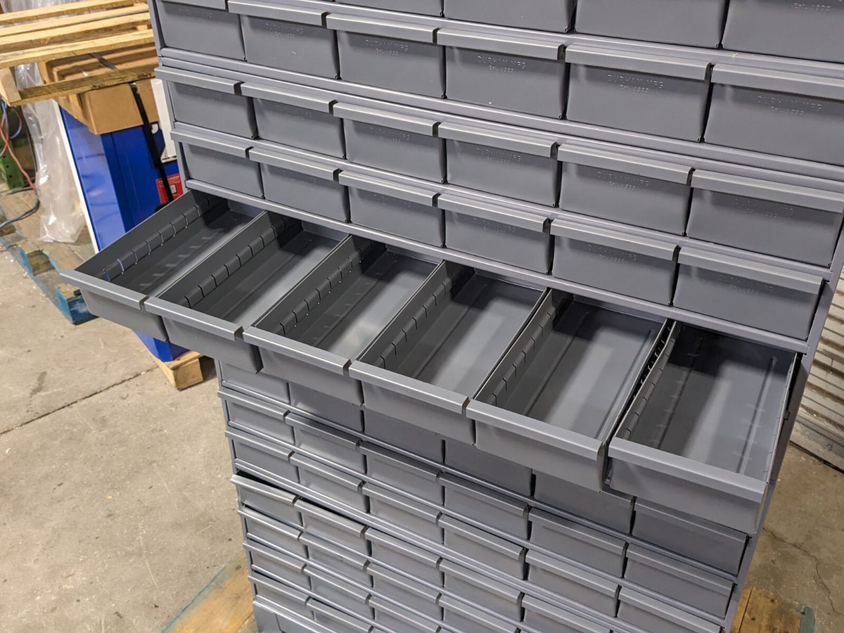 Durham Steel Bin Storage Cabinet 96 Drawer 62 x 34 x 12 022-95 Scratch N Dent