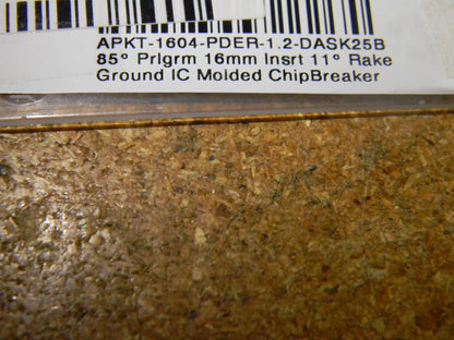 Dorian Tool Carbide Milling Insert APKT1604 Grade ICP222M QTY 10 07178478