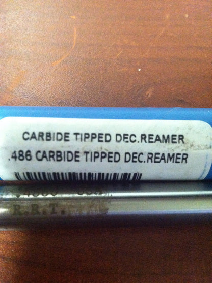 R.R.T. Chucking Reamer .4860" x 2" x 8" 6FL Carbide-Tipped #24004