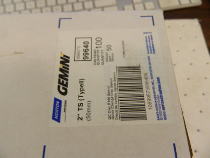 MERIT ABRASIVES Quick-Change Disc 100pcs: Power-Lock Type 2 50 Grit 69957399640