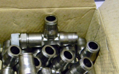 Legris 3/8" x  3/8 NPT Thread Brass Male Swivel Run Tees Qty 8  3203 60 18