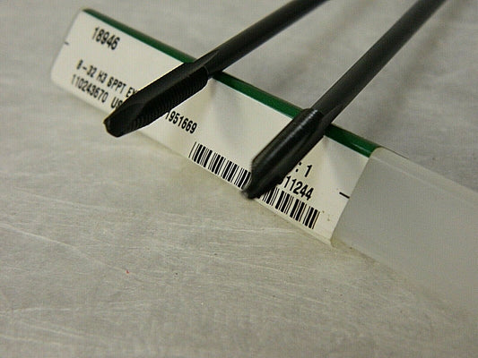 Widia #8-32 UNC 2 FL H3 HSS Spiral Point Extension Tap  QTY 2 18946