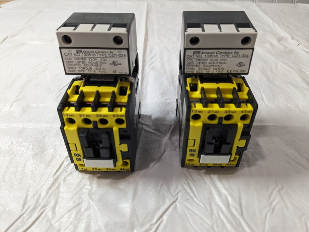 ACI 2 pk of 4 Pole 3NO/NC 24 VAC Control Relay 133024