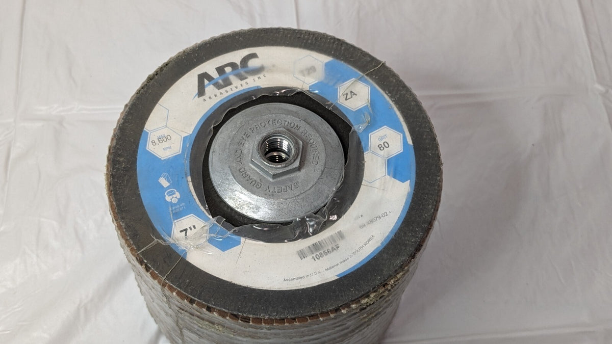Arc Abrasives Flap Discs ZA Type 29 7" X 5/8"-11 80G 8600 Max RPM QTY