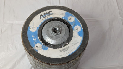 Arc Abrasives Flap Discs ZA Type 29 7" X 5/8"-11 80G 8600 Max RPM QTY