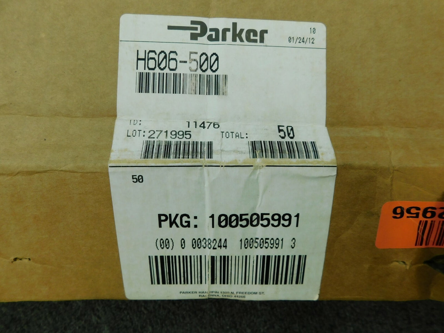 Parker 50' Long Thermoplastic Tube 3/8" ID x 0.64" OD 3000 psi Bl