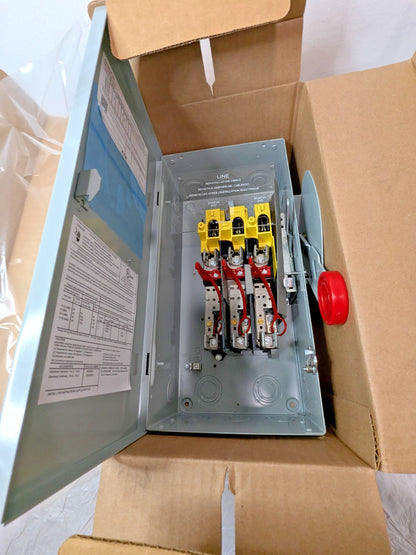 Eaton Heavy Duty Safety Switch 60A 3P 600V Type 1 Indoor Enclosure DH362FGK