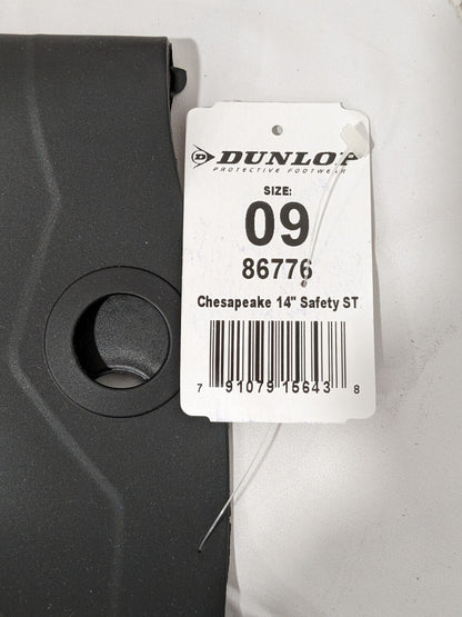 Dunlop Work Boot: Size 9, 14" High, PVC, Steel Toe 1 Pair 86776.9
