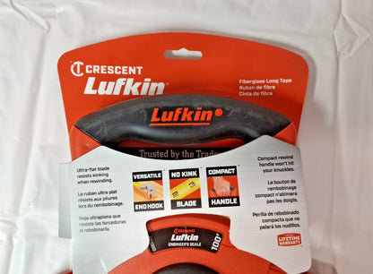 Lufkin Fiberglass Long Tape Engineer's Scale 100 ft QTY 2 FE100D