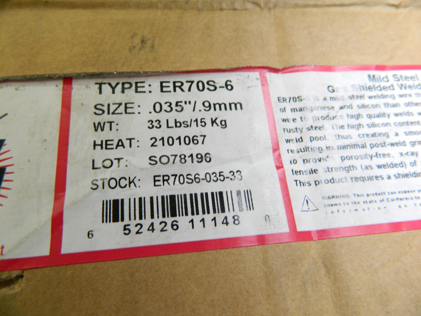 WELDER'S CHOICE MIG Welding Wire: 0.035″ Dia 33 lb ER70S6-035-33