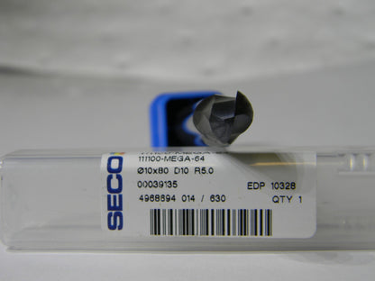 Seco Corner Radius Spiral Flute Corner Radius End Mill 3FL 39948