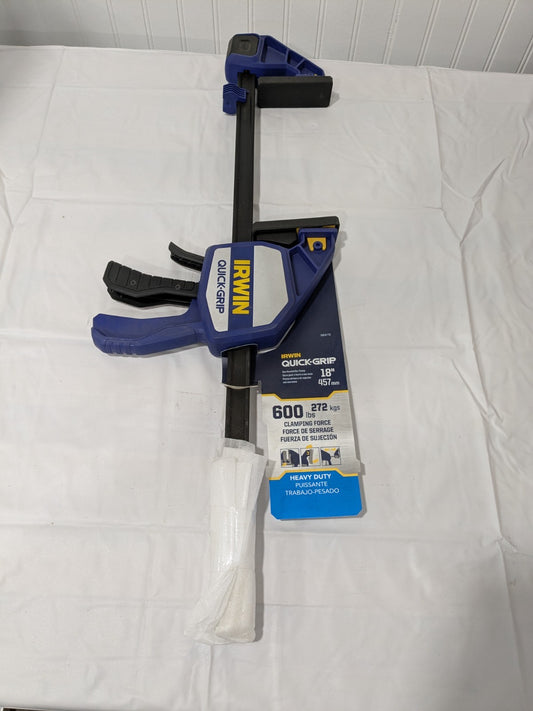 Irwin Carbon Steel Bar Clamp: 18" Capacity, 3-5/8" Throat Depth 1964713