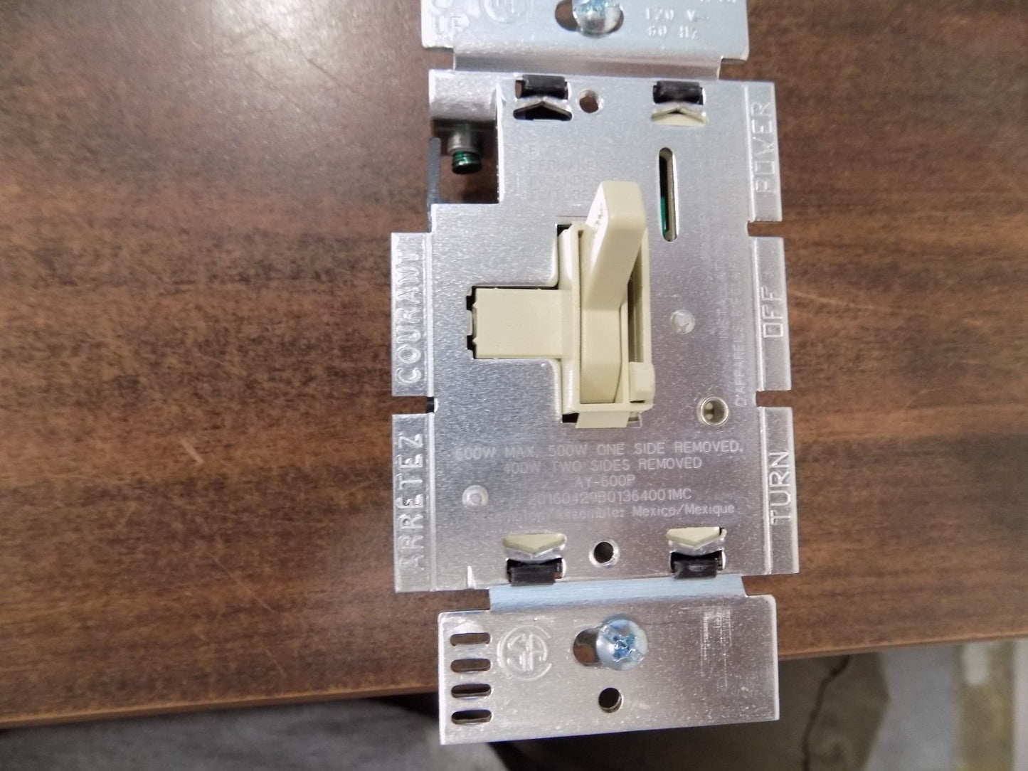 Lutron Ariadni Toggle  Dimmer Switch AY-600P-IV Ivory
