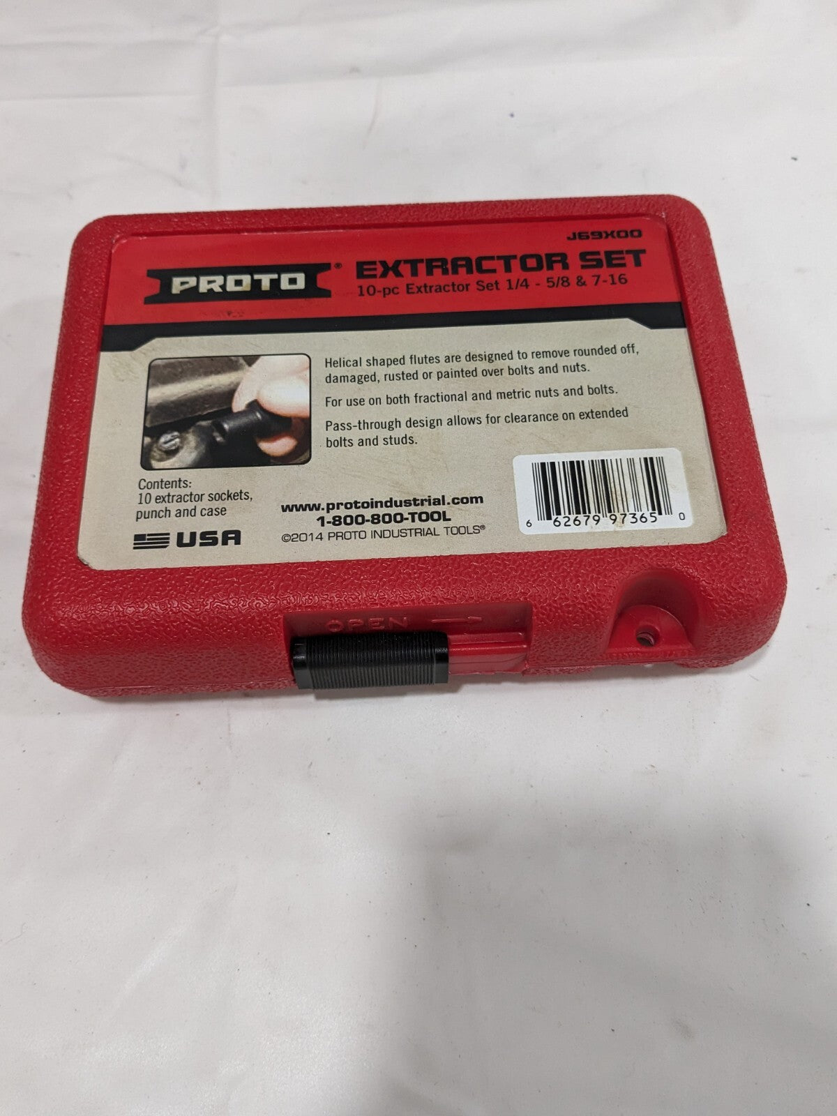 PROTO 7 Pc Bolt &amp; Screw Extractor Set J69X00 INCOMPLETE