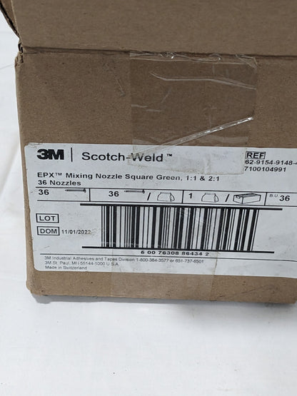 3M SCOTCH-WELD Adhesive Mixing Nozzle: Manual, 48.5 & 50 mL Box of 36 7100104991