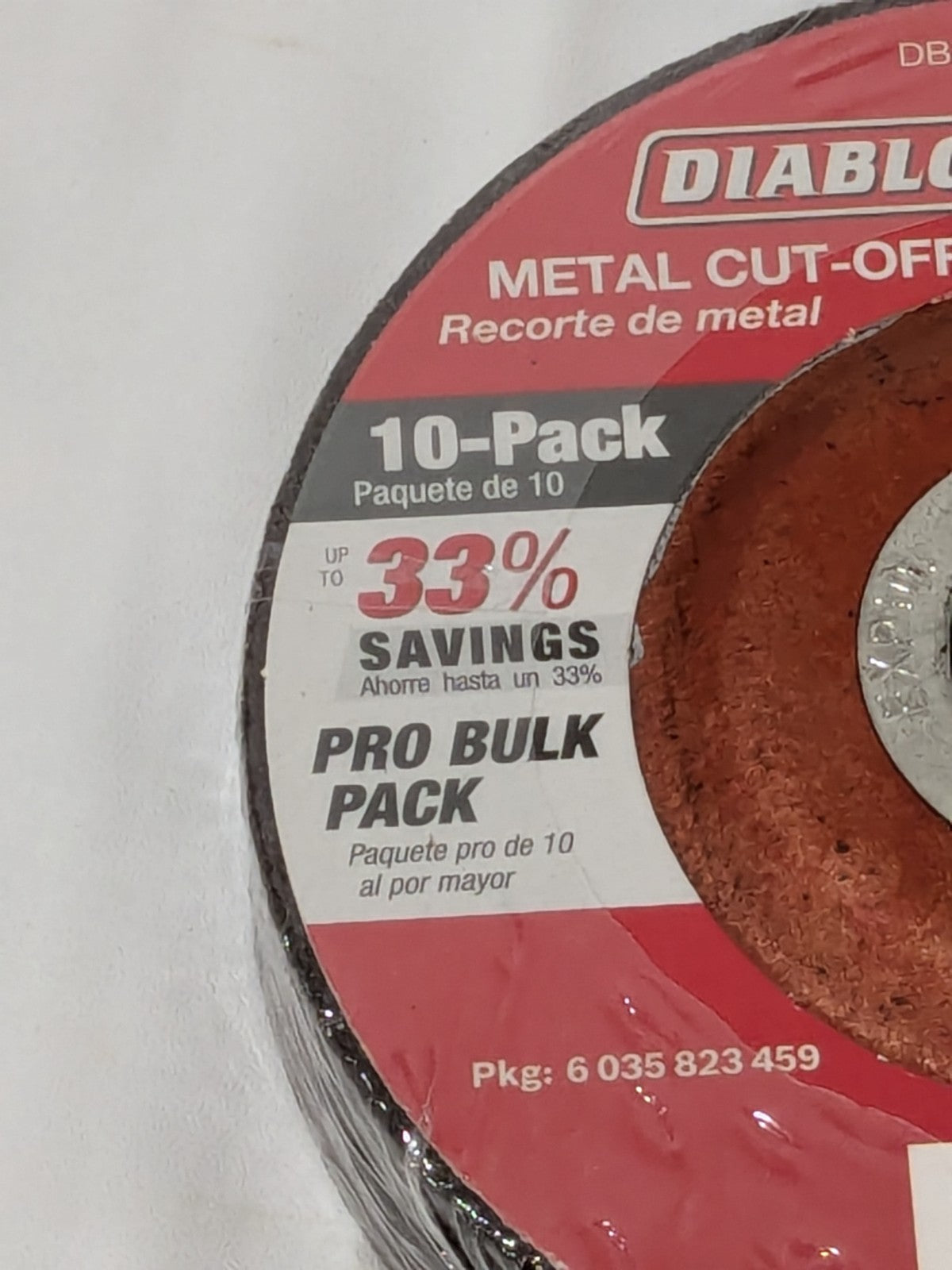 DIABLO Depressed-Center Wheel 4-1/2" Dia 1/16" Thic 7/8" Hole 10PK DBD045063710F