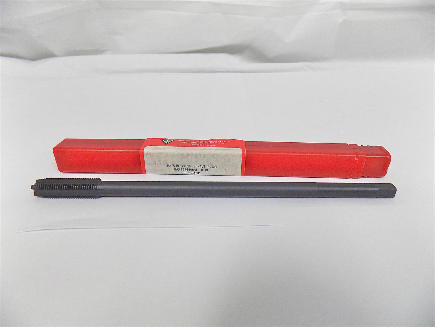 Vermont Tap & Die Plug Tap GH-11 4FL 7/16" - 20 NF Left Hand Lot of 2 USA #27232