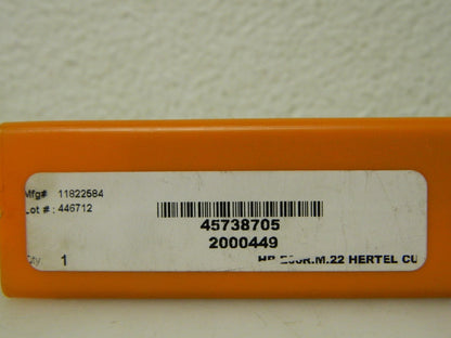 Hertel Indexable Toolholder RH for 0.087" Wide HB 2.2 Insert 2000449