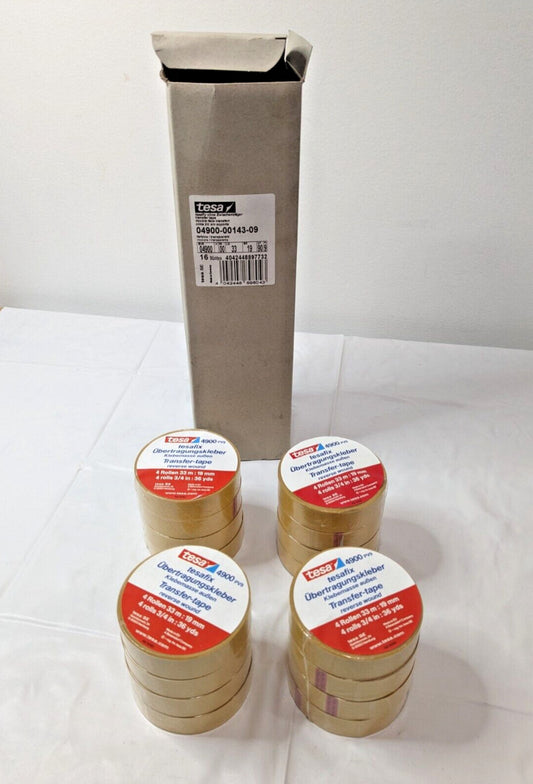 16 ROLLS Tesa Acrylic Transfer Tape 4900 PV9 3/4" X 36YDS 04900-00143-09