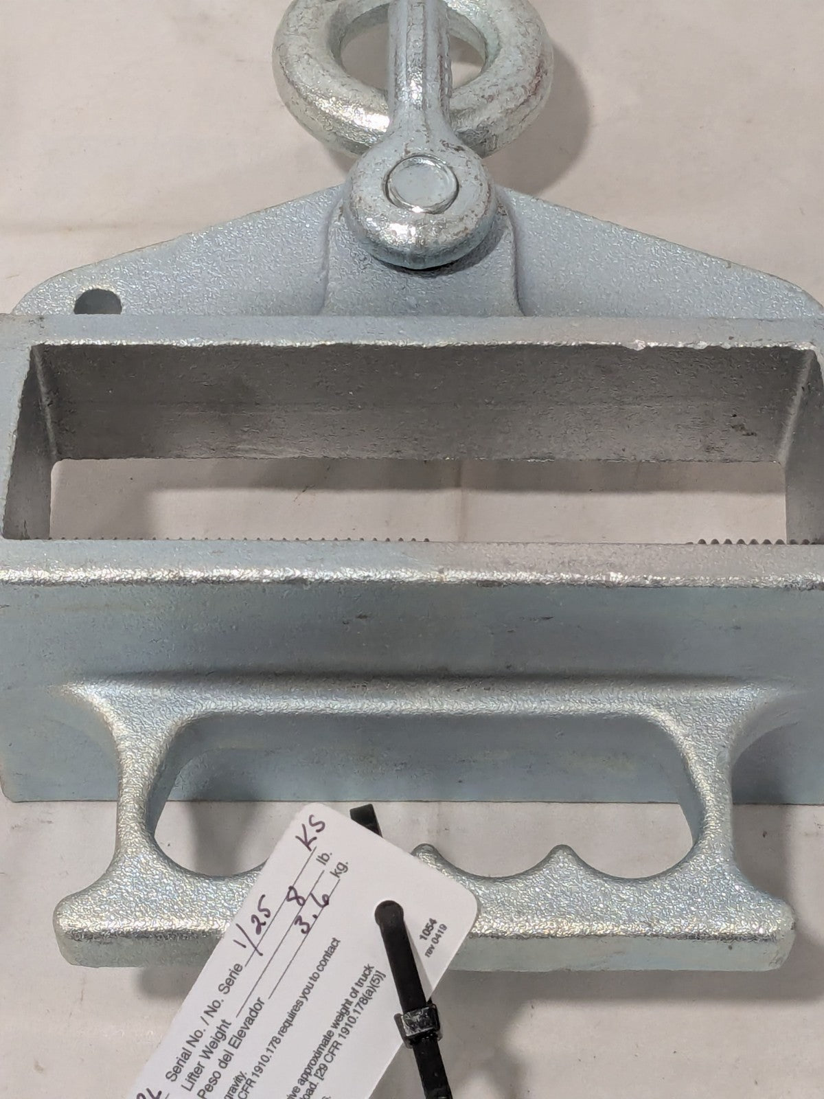 Vestil Steel Hoist Single Hook : 3-7/8" x 13-1/2" x 13-13/32" S-FORK-4/6-RL