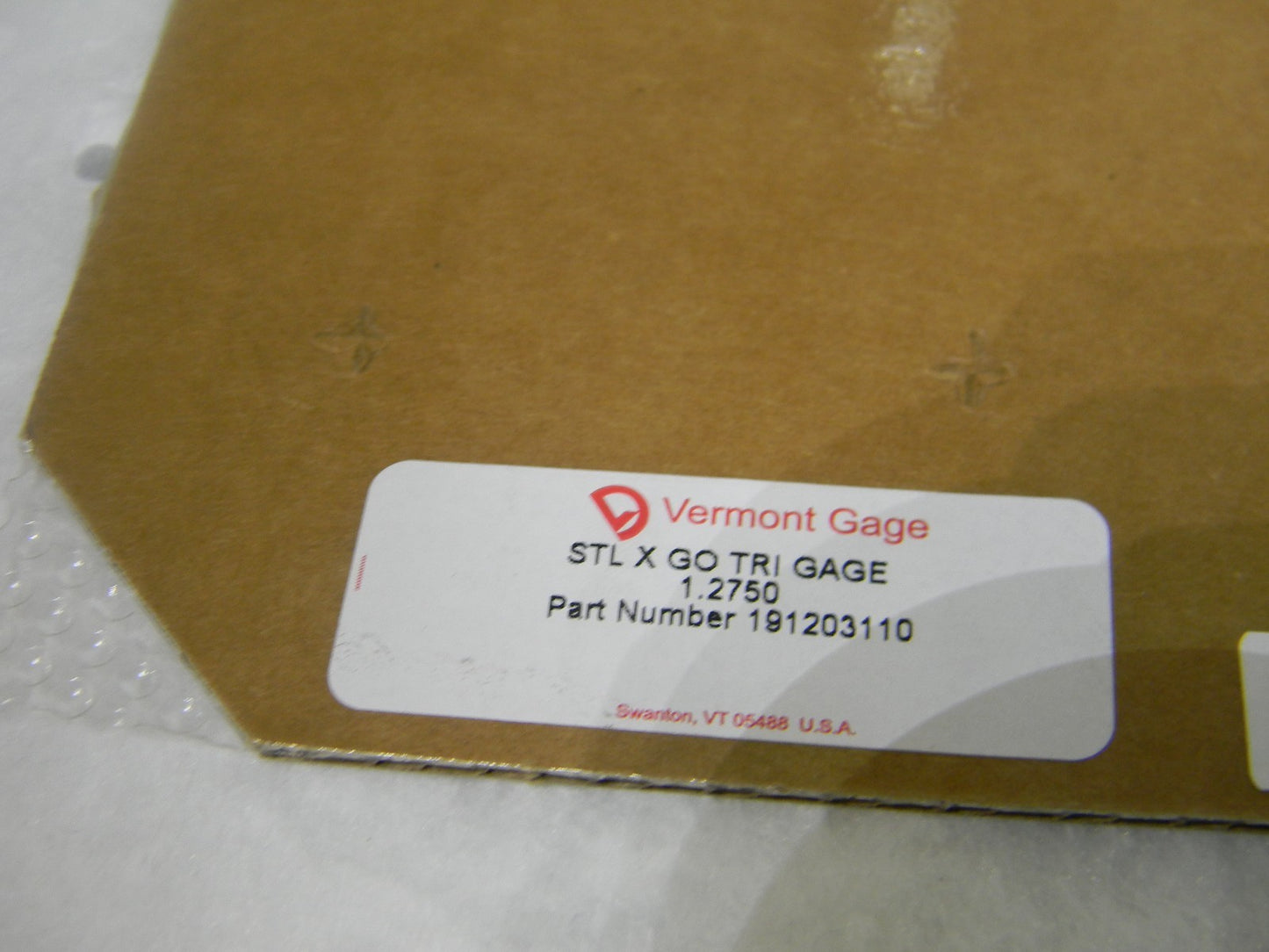 Vermont Gage Class X Plus Steel Pin Gage Go 1.2750 Plus Tolerance 191203110